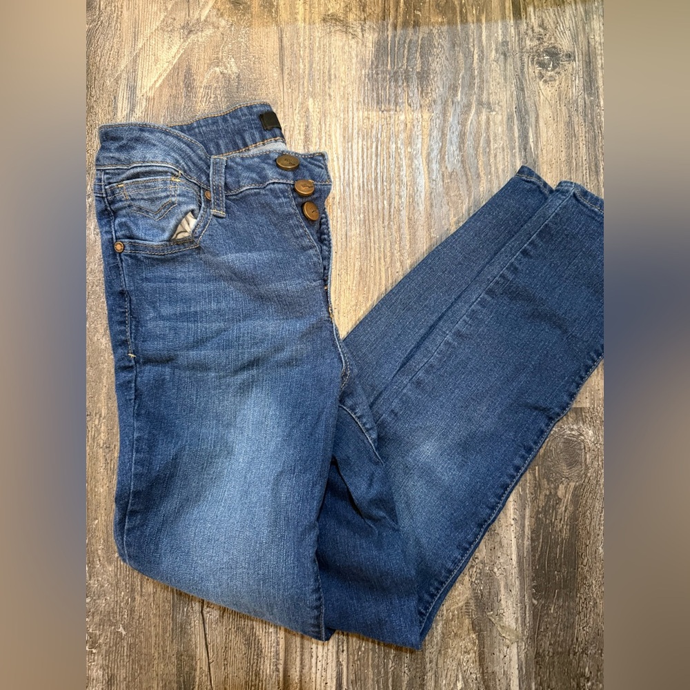 1822 Denim Women's Skinny Jeans in Deep Blue